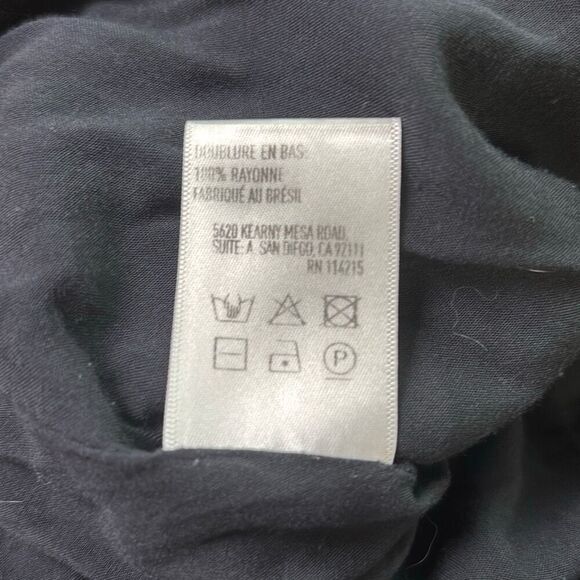 VIX Paula Hermanny Leda Long Maxi Cut Out Dress Black Linen Sz M - Picture 11 of 13